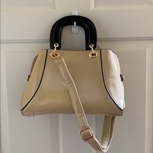 Patent leather hand bag